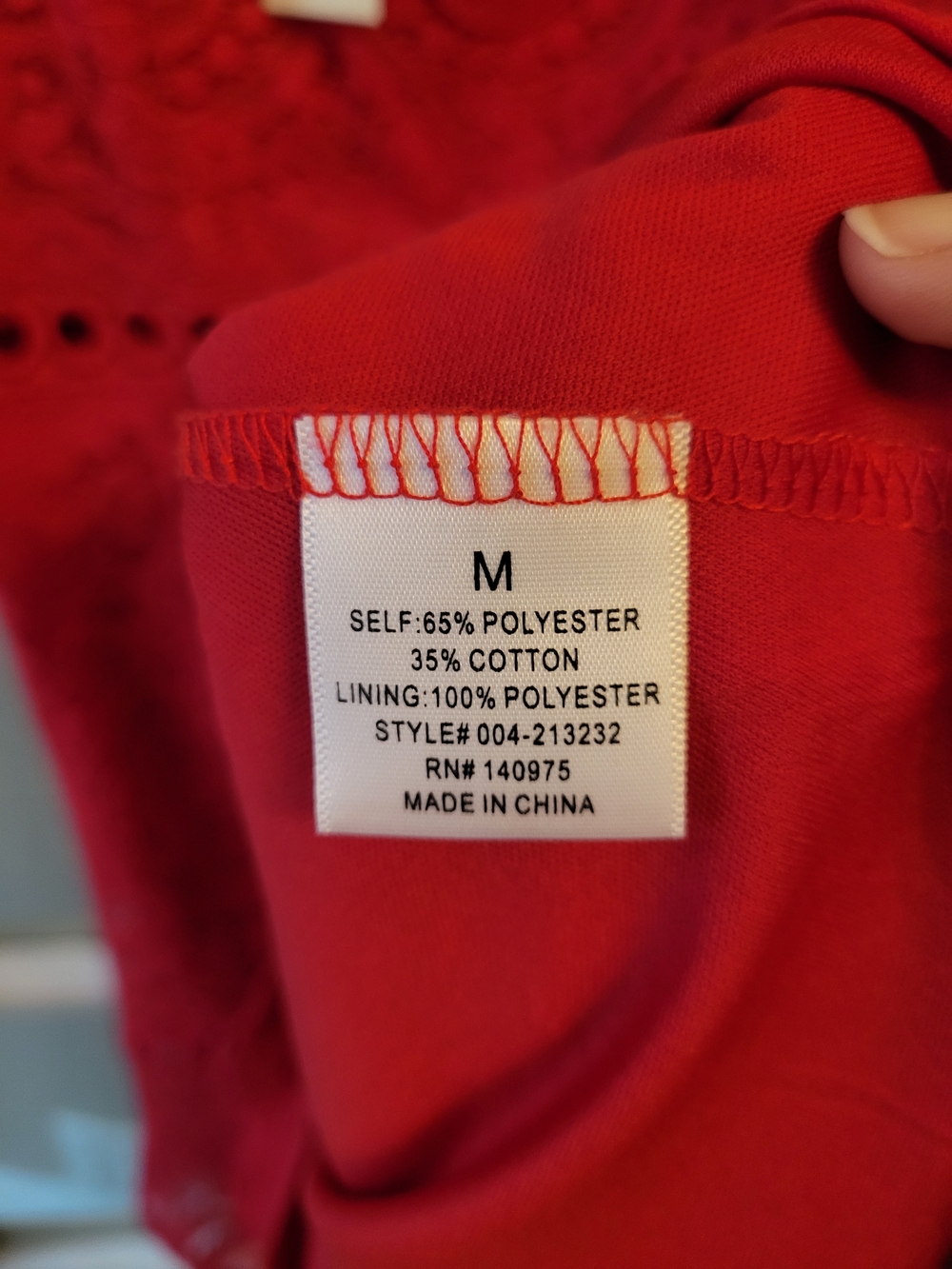 Francesca's Collections Red Lace Mini Dress with Spaghetti Straps Medium - Picture 13 of 15